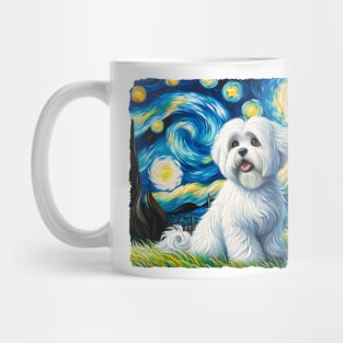 Starry Coton de Tulear Dog Portrait - Pet Portrait Mug